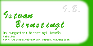 istvan birnstingl business card